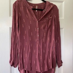 Free People boho button down blouse